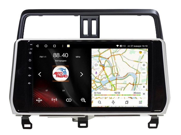 Штатная магнитола VAYCAR 1053-10VO8 8/128 ГБ для Toyota Land Cruiser Prado 150 2018+ на Android 10.0 - фото 362321