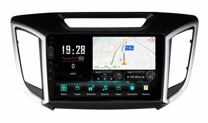 Штатная магнитола VAYCAR 9407-09V3 3/32 ГБ для Hyundai Creta 2016-2021 на Android 10.0 - фото 362594