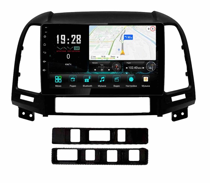 Штатная магнитола VAYCAR 0008-09V3 3/32 ГБ для Hyundai Santa Fe 2006-2012 на Android 10.0 - фото 362650
