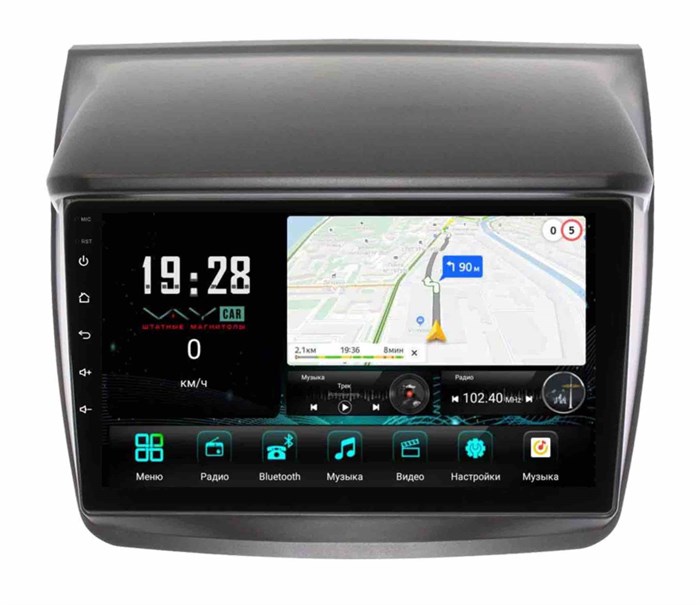 Штатная магнитола VAYCAR 0094-09V3 3/32 ГБ для Mitsubishi Pajero Sport II, L200 IV 2006-2015 на Android 10.0 - фото 362924