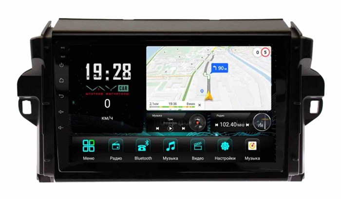 Штатная магнитола VAYCAR 0589-09V3 3/32 ГБ для Toyota Fortuner 2017+ на Android 10.0 - фото 363176