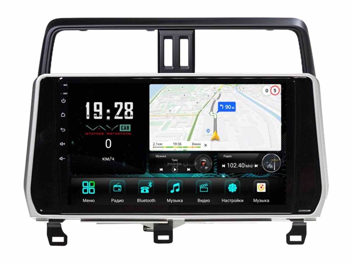 Штатная магнитола VAYCAR 1053-10V3 3/32 ГБ для Toyota Land Cruiser Prado 150 2018+ на Android 10.0 - фото 363705