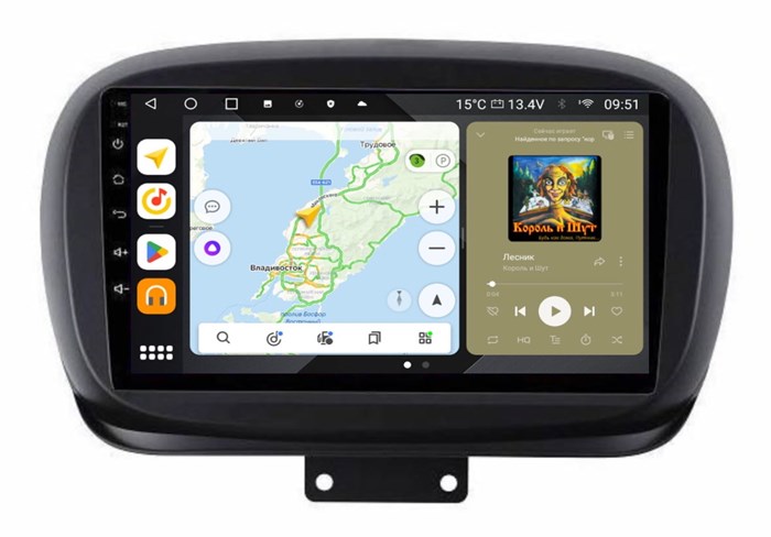 Штатная магнитола Wide Media MT1230QU PRO для Fiat 500x 2014-2019 на Android 10.0 - фото 368168