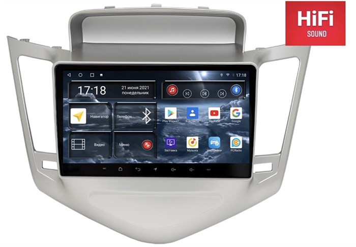 Штатная магнитола Redpower 75045S Hi-Fi 8/256 ГБ для Chevrolet Cruze I 2009-2012 на Android 10.0 Silver - фото 370202