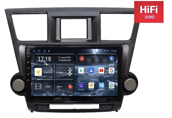 Штатная магнитола Redpower 75035 Hi-Fi 8/256 ГБ для Toyota Highlander (U40) 2007-2013 на Android 10.0 - фото 370753