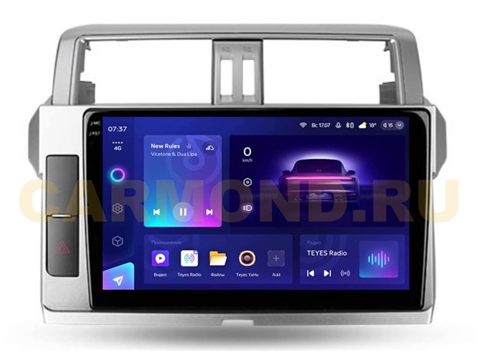 Штатная магнитола Teyes CC3 2K 6/128 ГБ для Toyota Land Cruiser Prado 150 2013-2017 на Android 10.0 - фото 380036