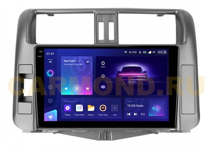 Штатная магнитола Teyes CC3 2K 6/128 ГБ для Toyota Land Cruiser Prado 150 2009-2013 на Android 10.0 - фото 380386