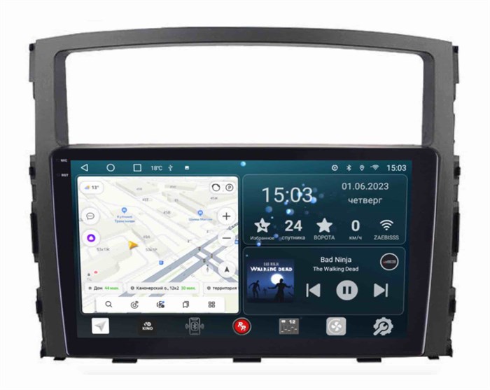 Штатная магнитола Redpower Slim 2K 71223 для Mitsubishi Pajero IV 2006-2019 на Android 10.0 - фото 384667