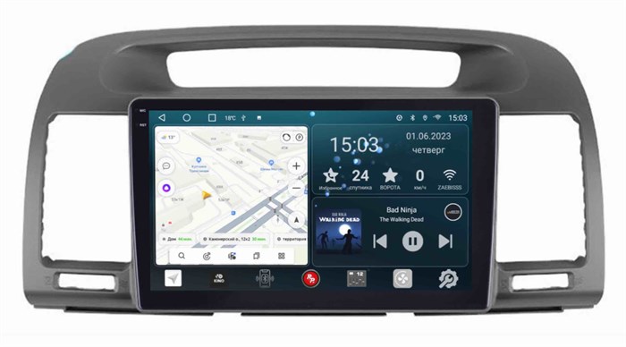 Штатная магнитола Redpower Slim 2K 71164 для Toyota Camry V30 2001-2006 на Android 10.0 - фото 384730