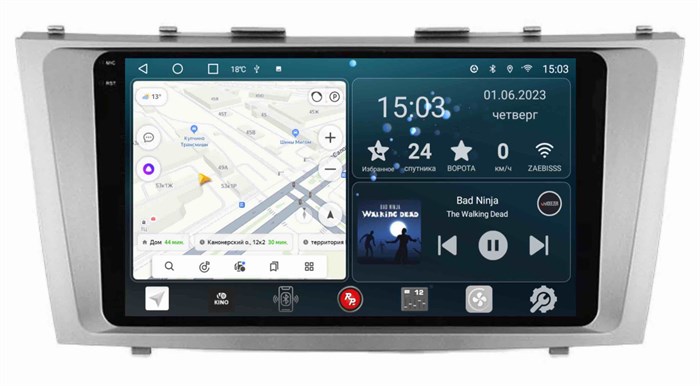 Штатная магнитола Redpower Slim 2K 71264 для Toyota Camry V40 2006-2011 на Android 10.0 - фото 384735