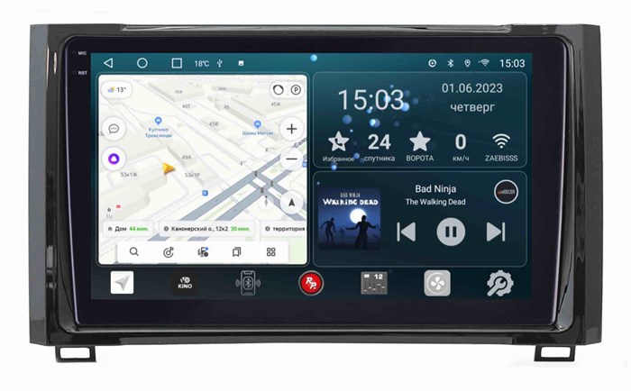 Штатная магнитола Redpower Slim 2K 71181 для Toyota Tundra II 2013-2021 на Android 10.0 - фото 384900