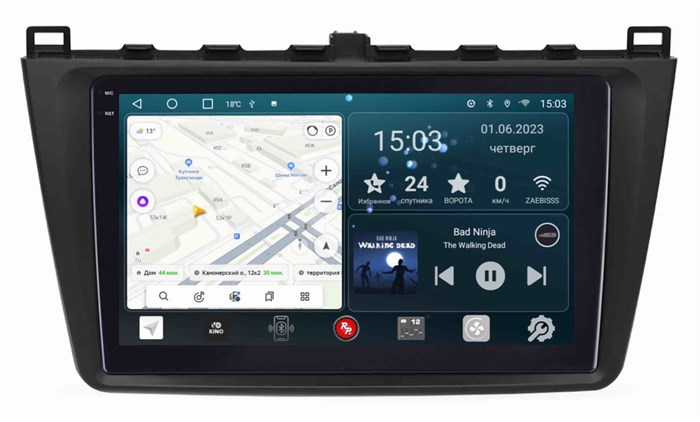 Штатная магнитола Redpower Slim 2K 71002 для Mazda 6 2007-2012 на Android 10.0 - фото 385100