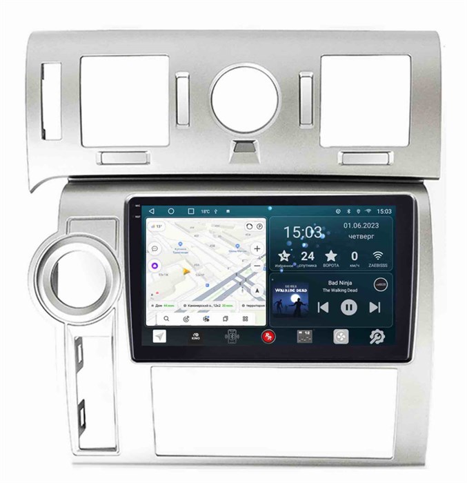 Штатная магнитола Redpower Slim 2K 71500 для Hummer H2 2007-2009 серебро на Android 10.0 - фото 385372