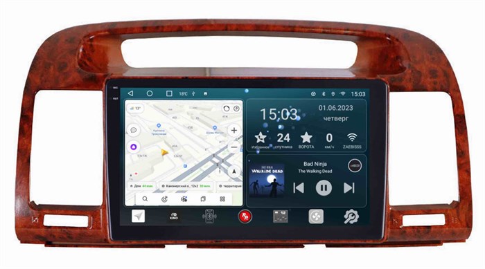Штатная магнитола Redpower Slim 2K 71164W для Toyota Camry V30 2001-2006 на Android 10.0 - фото 385412