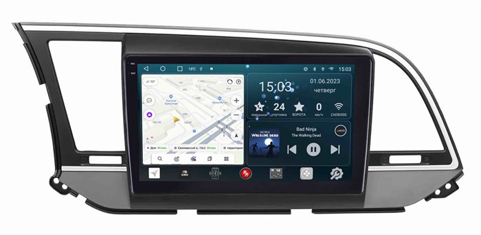 Штатная магнитола Redpower Slim 2K 71094B для Hyundai Elantra VI (AD) 2016-2019 на Android 10.0 - фото 385543