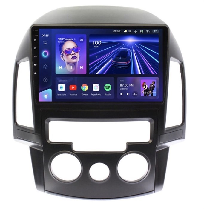 Штатная магнитола Teyes CC3L 4/32 ГБ для Hyundai i30 2008-2011 кондиционер на Android 10.0 - фото 387788