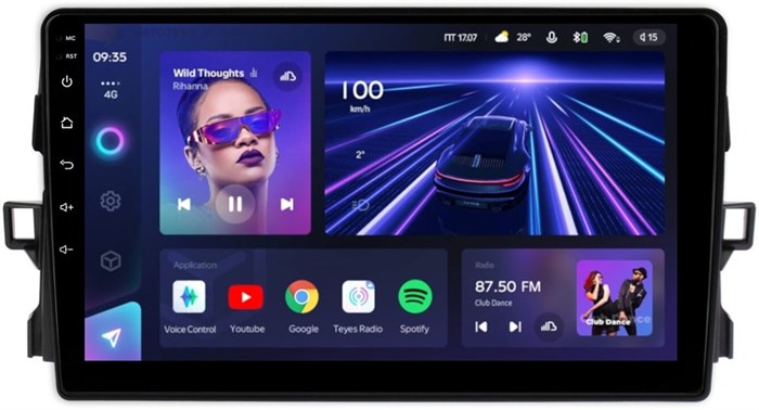 Штатная магнитола Teyes CC3L 4/32 ГБ для Toyota Auris I (E150) 2006-2012 на Android 10.0 - фото 388177