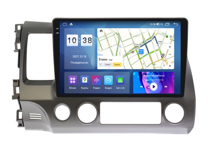 Штатная магнитола Parafar для Honda Civic 2006-2011 (экран 2K) на Android 11.0 (PF044U2K-Low) - фото 388589