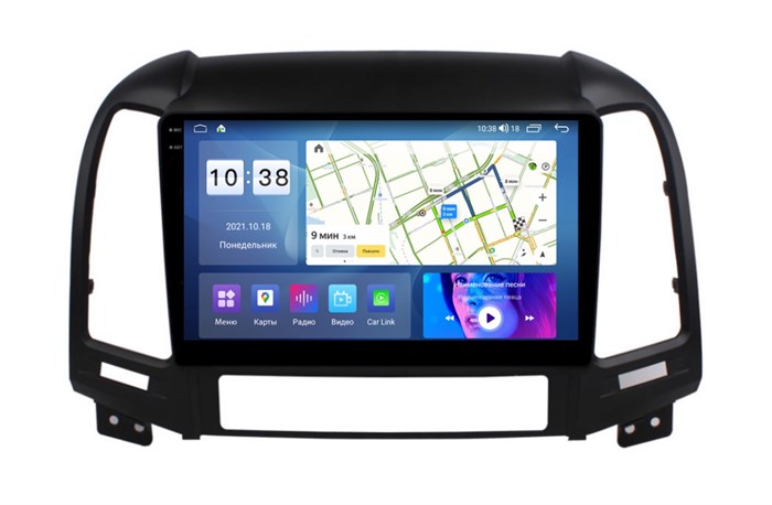 Штатная магнитола Parafar для Hyundai Santa Fe II 2005-2012 (экран 2K) на Android 11.0 (PF208U2K-Low) - фото 388751