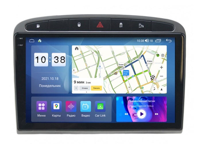 Штатная магнитола Parafar для Peugeot 308 I, 408, RCZ I 2010-2017 (экран 2K) на Android 11.0 (PF081U2K-Low-B) цвет черный - фото 388868