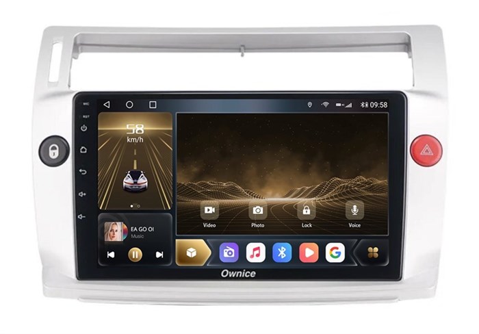 CarMedia OL-9932-U для CITROEN C4 2004-2011 серебро на Android 12.0 - фото 397164