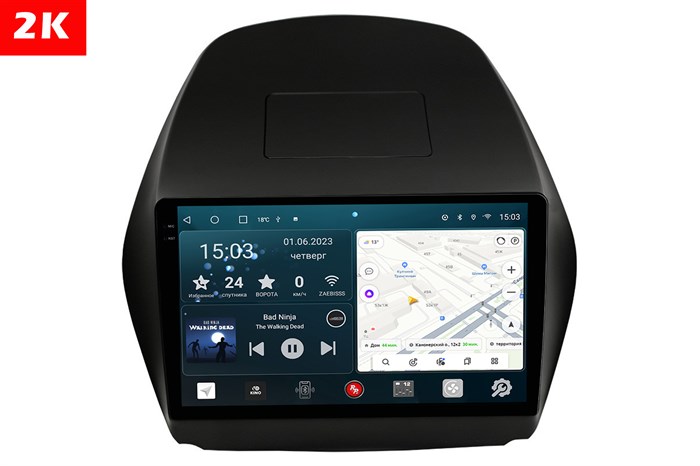 Штатная магнитола Redpower Slim 2K 71047 для Hyundai ix35, Tucson II 2010-2015 на Android 10.0 - фото 404107
