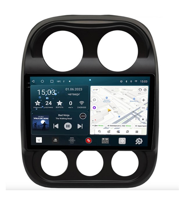 Штатная магнитола Redpower Slim 2K 71316 для Jeep Compass I 2011-2016 на Android 10.0 - фото 404155