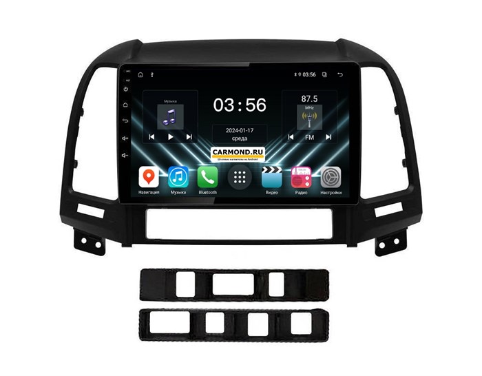 Штатная магнитола Farcar D008M для Hyundai Santa Fe 2006-2012 на Android 13.0 - фото 412665