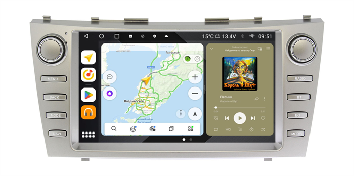 Штатная магнитола Wide Media MT480QU PRO для Toyota Camry 2006 - 2011 на Android 10.0 - фото 414250