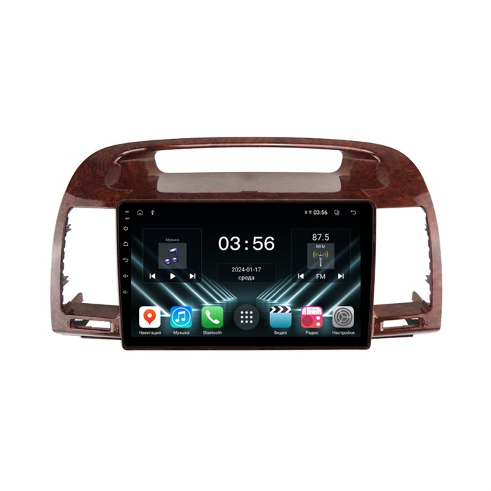 Штатная магнитола Farcar DX3020M для Toyota Camry V30 2001-2006 дерево на Android 13.0 - фото 419884