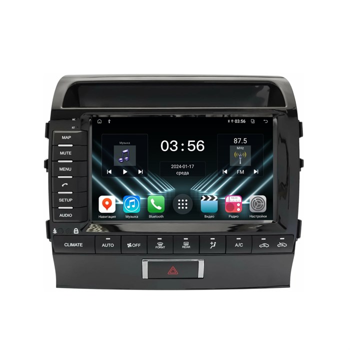 Штатная магнитола Farcar DX381BM для Toyota Land Cruiser 200 2010-2012 на Android 13.0 - фото 420049