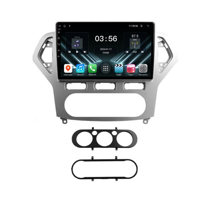 Штатная магнитола Farcar DX1231M серебро для Ford Mondeo IV 2007-2010 под кондиционер на Android 13.0 - фото 420168