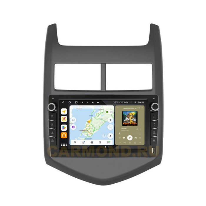 Штатная магнитола Wide Media MT9011QU-B-4/32 для Chevrolet Aveo 2011-2020 (с кнопками) на Android 10.0 - фото 428858