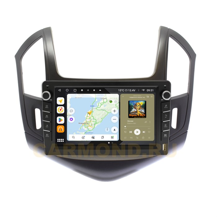 Штатная магнитола Wide Media MT9285QU-B-4/32 для Chevrolet Cruze I 2012-2015 (с кнопками) на Android 10.0 - фото 428919