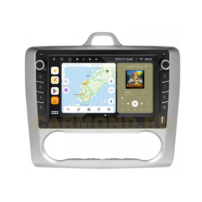 Штатная магнитола Wide Media MT003QU-B-4/32 для Ford Focus, Mondeo, C-Max, Galaxy (климат) (с кнопками) на Android 10.0 - фото 429066