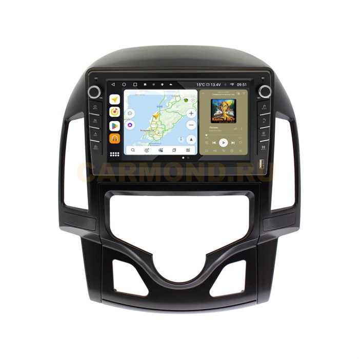 Штатная магнитола Wide Media MT043QU-B-4/32 для Hyundai i30 2008-2011 (с кнопками) на Android 10.0 - фото 429247