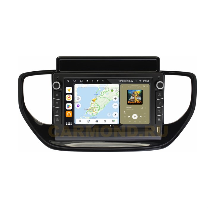 Штатная магнитола Wide Media MT2003QU-B-4/32 для Hyundai Solaris 2020+ (с кнопками) на Android 10.0 - фото 429317