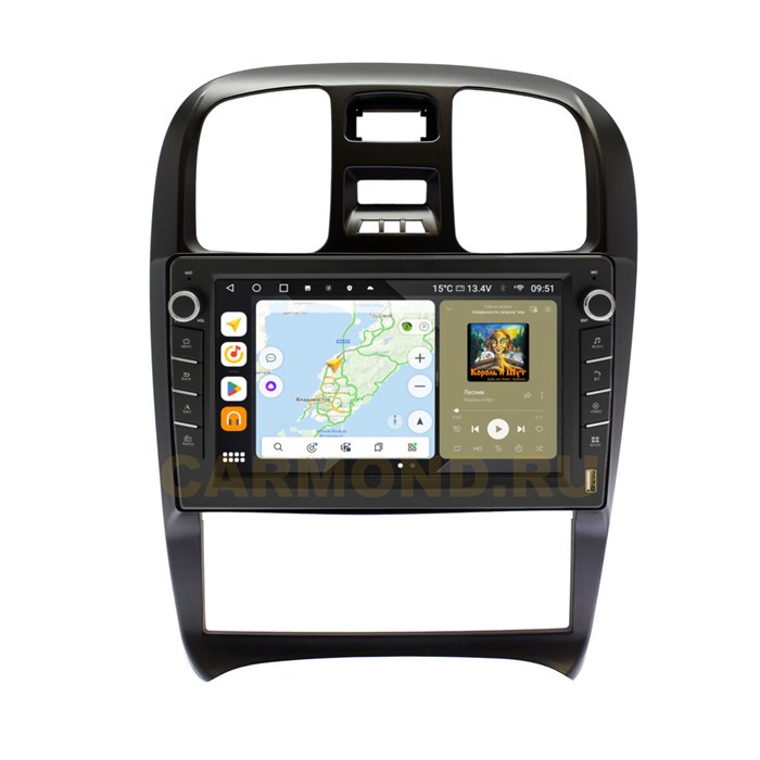 Штатная магнитола Wide Media MT3062QU-B-4/32 для Hyundai Sonata IV EF 1998-2012 (с кнопками) на Android 10.0 - фото 429327