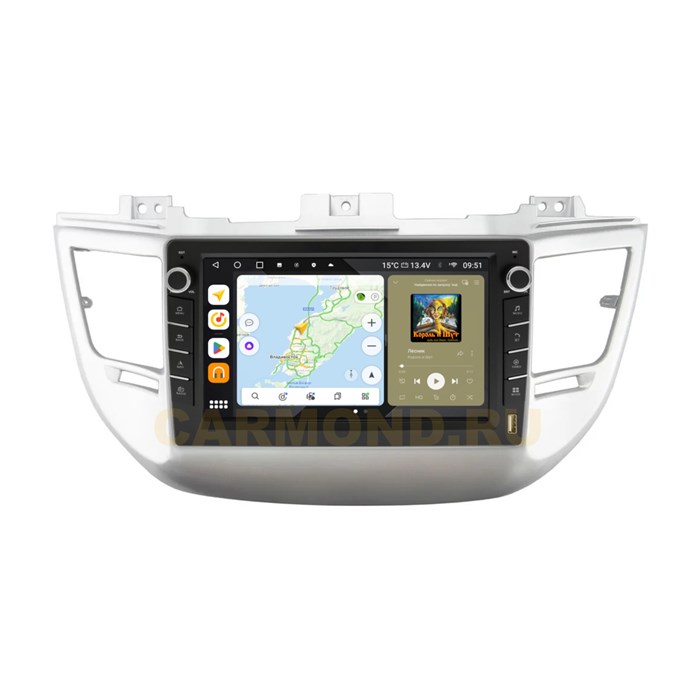 Штатная магнитола Wide Media MT546QU-B-4/32 для Hyundai Tucson III 2015-2018 (с кнопками) на Android 10.0 - фото 429357