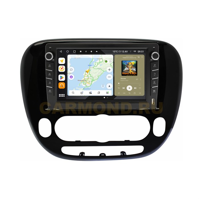Штатная магнитола Wide Media MT526QU-B-4/32 для KIA Soul II 2013-2019 кондей (с кнопками) на Android 10.0 - фото 429578