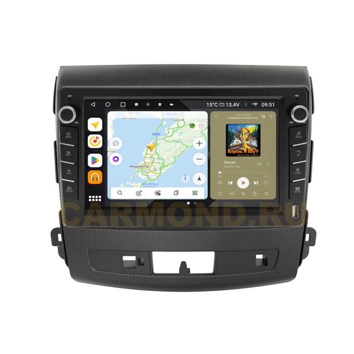 Штатная магнитола Wide Media MT9029QU-B-4/32 для Mitsubishi Outlander XL 2006-2012 (для авто без Rockford) (с кнопками) на Android 10.0 - фото 430026