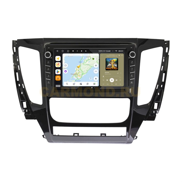 Штатная магнитола Wide Media MT9155QU-B-4/32 для Mitsubishi Pajero Sport III 2015-2021 (авто с АКПП) (с кнопками) на Android 10.0 - фото 430168