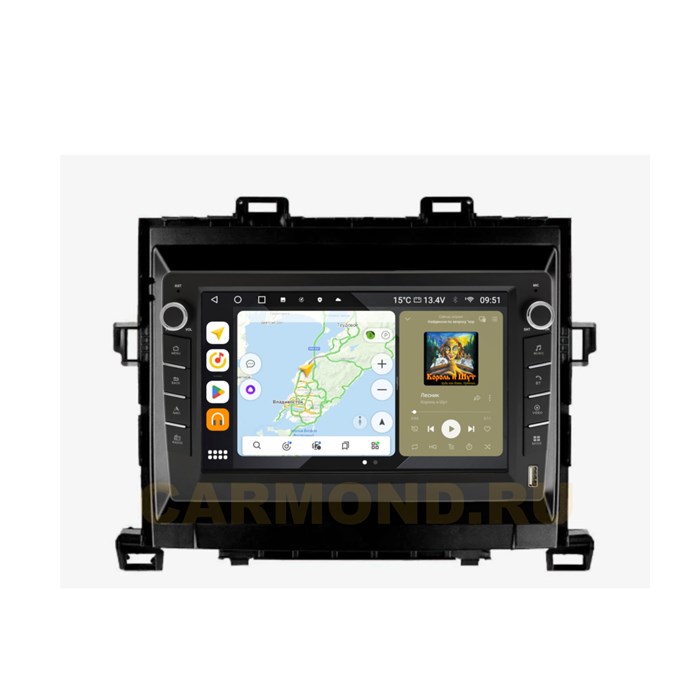Штатная магнитола Wide Media MT9156QU-B-4/32 для Toyota Alphard II 2008-2014 (с кнопками) на Android 10.0 - фото 430618