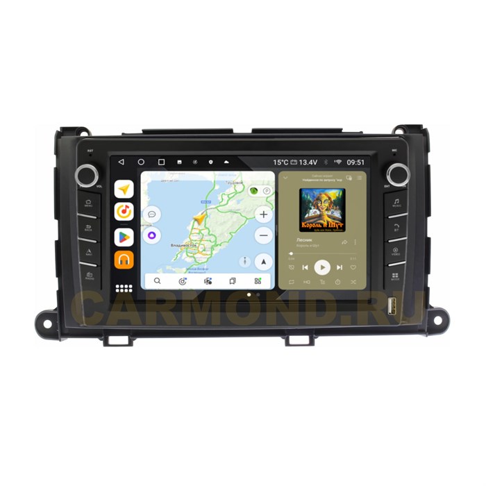Штатная магнитола Wide Media MT3006QU-B-4/32 для Toyota Sienna 2010-2020 (с кнопками) на Android 10.0 - фото 430846