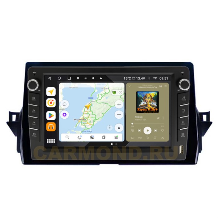 Штатная магнитола Wide Media MT3223QU-B-4/32 для Toyota Camry 2021+ (с кнопками) на Android 10.0 - фото 431865