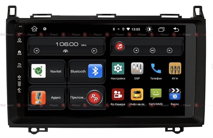 Redpower 61068M для Mercedes-Benz A-klasse (W169) 2004-2012, B-klasse (W245) 2005-2011, Vito ll (W639) 2006-2014, Vito III (W447) 2014-2024, Viano ll (W639) 2006-2014, Sprinter на Android 10.0 (матовая рамка) - фото 442330