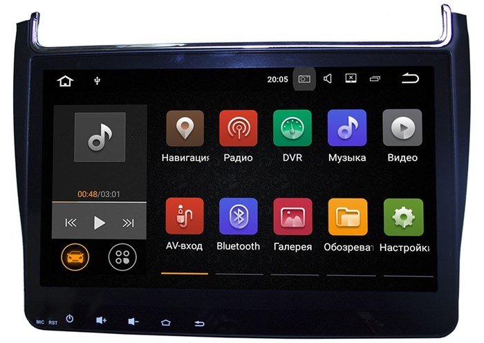Штатная магнитола LeTrun 1929 Volkswagen Polo 5 2009-2016 на Android 7.1.1 - фото 44450