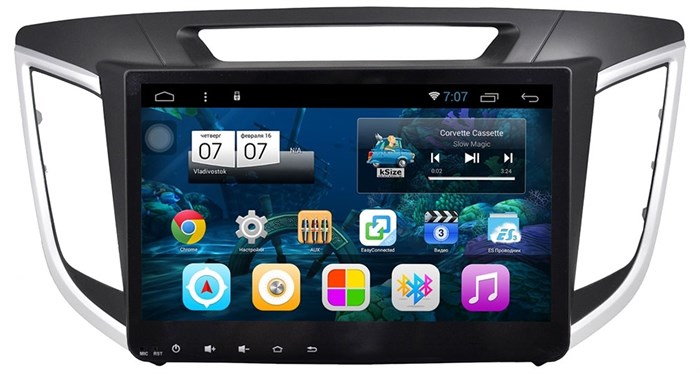 Штатная магнитола Ksize DVA-PH1880 для Hyundai Creta 2015+ на Android 6.0.1 - фото 48563