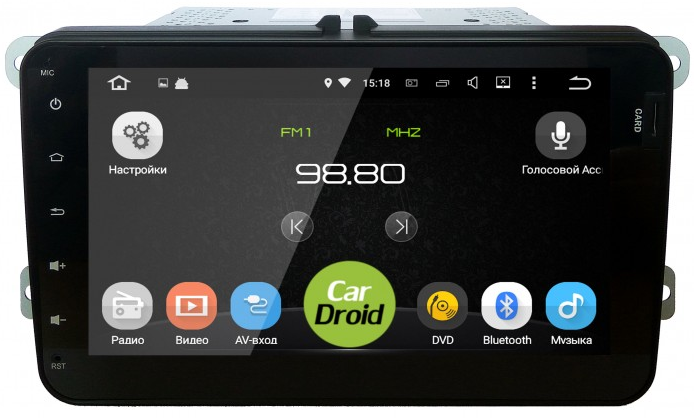 Штатная магнитола Roximo CarDroid RD-3706 для Skoda 8 (сенсорная) Android 9.0 - фото 50601