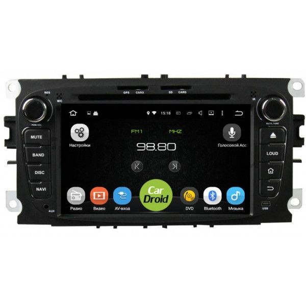 Штатная магнитола Roximo CarDroid RD-1702B Ford Focus 2, Mondeo (Android 8.0) черный - фото 80425